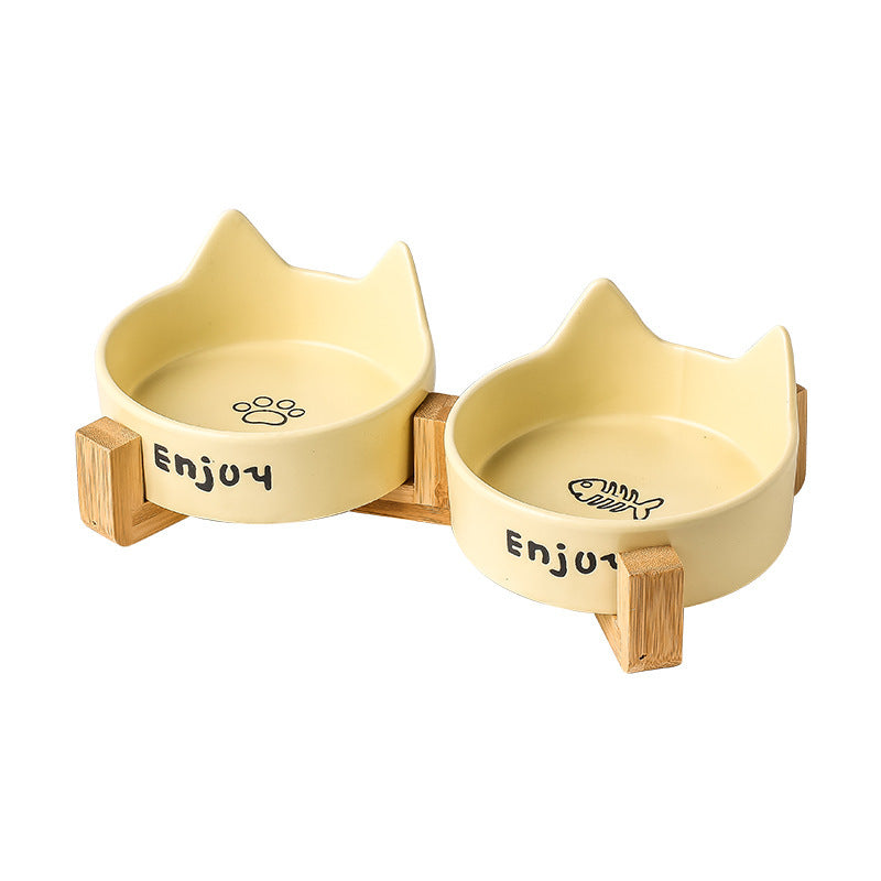 Bol dublu 2 in 1 pentru caini si pisici - hrana si apa , design ergonomic