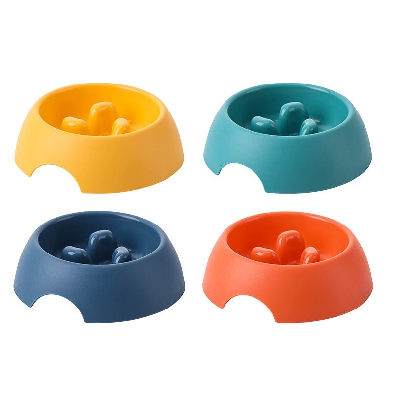 Bol anti-înfulecare pentru câini – Design colorat, porții lente și sănătoase